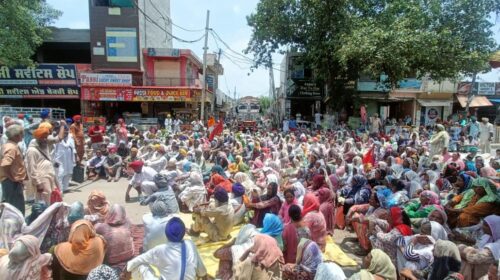 ਭਾਈ ਲਾਲੋ ਪੰਜਾਬੀ ਮੰਚ ਦੀ ਅਗਵਾਈ ਹੇਠ ਤਿੰਨ ਜਥੇਬੰਦੀਆਂ ਵੱਲੋਂ ਬਠਿੰਡਾ–ਜਲੰਧਰ ਹਾਈਵੇ ਜਾਮ, ਮਜ਼ਦੂਰ ਹੱਕਾਂ ਦੀ ਗੂੰਜ