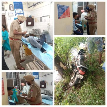 ਅੱਖ ਲੱਗਣ ਕਾਰਨ ਖਤਾਨਾਂ ’ਚ ਜਾ ਡਿੱਗਿਆ ਟਰਾਈਡੈਂਟ ਦੇ ਕਾਮਿਆਂ ਦਾ ਮੋਟਰਸਾਈਕਲ, ਤਿੰਨ ਜਖ਼ਮੀ